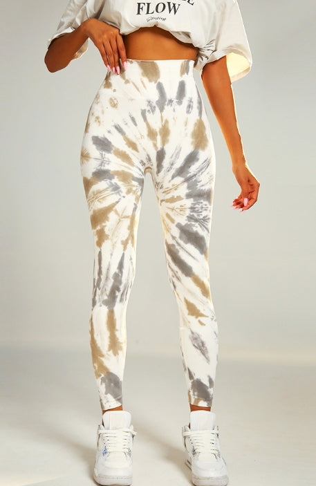 High-Waist Flower Printing Hip-Up Legging